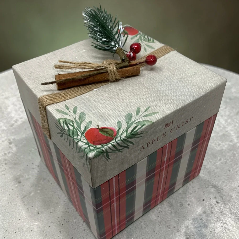 Vintage Pier 1 Apple Crisp Candle 10oz Holiday Box New Unburned Discontinued